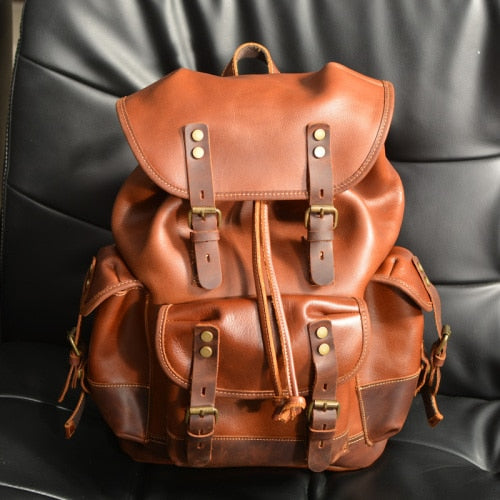 Genuine Leather Handmade Backpack