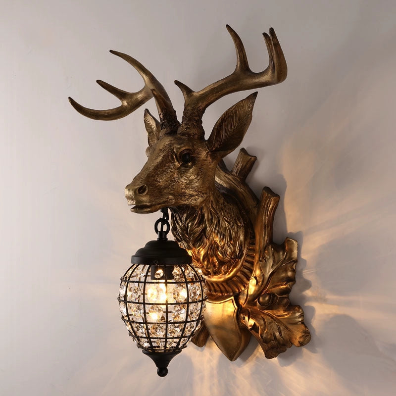 Nordic Antler Wall Lamp: Retro Style Wealth & Treasure Décor – Perfect for Living Room, Bedroom, or Bar