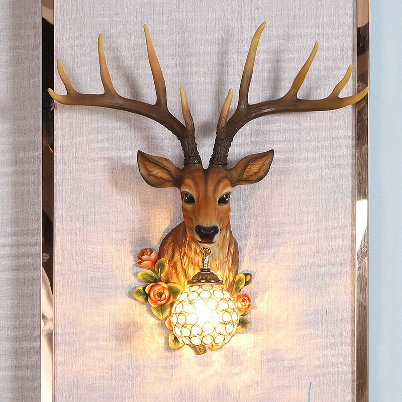 Nordic Antler Wall Lamp: Retro Style Wealth & Treasure Décor – Perfect for Living Room, Bedroom, or Bar