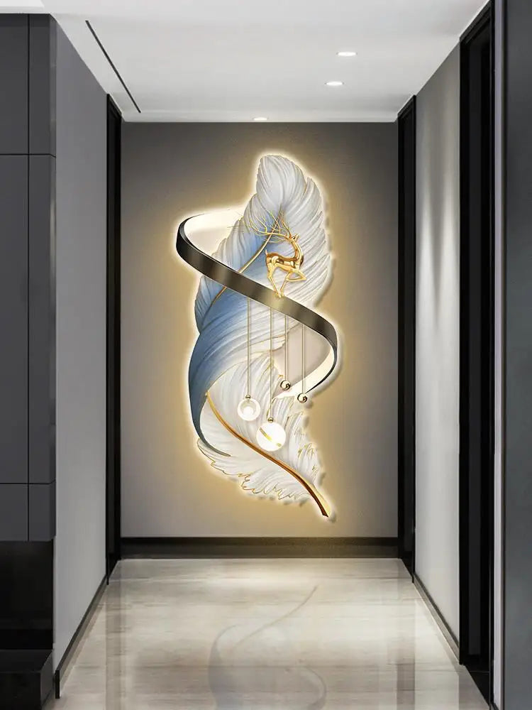 Modern Creative LED Wall Lamp: Mural Lighting for Bedroom, Study, Living Room, Entrance, and Staircase Decoration