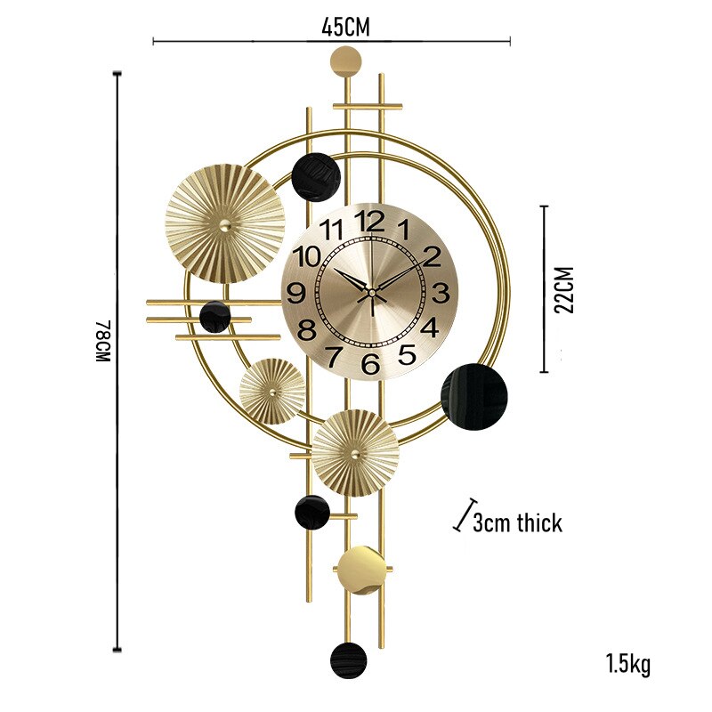 Chrono Gold Metal Wall Clock