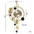 Chrono Gold Metal Wall Clock