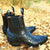 Western Cowboy Burnt Flower Men's Handmade Boots