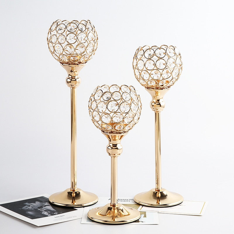 Romantic Retro Candle Holders: Elegant Table Centerpieces for Weddings, Christmas, and Home Parties