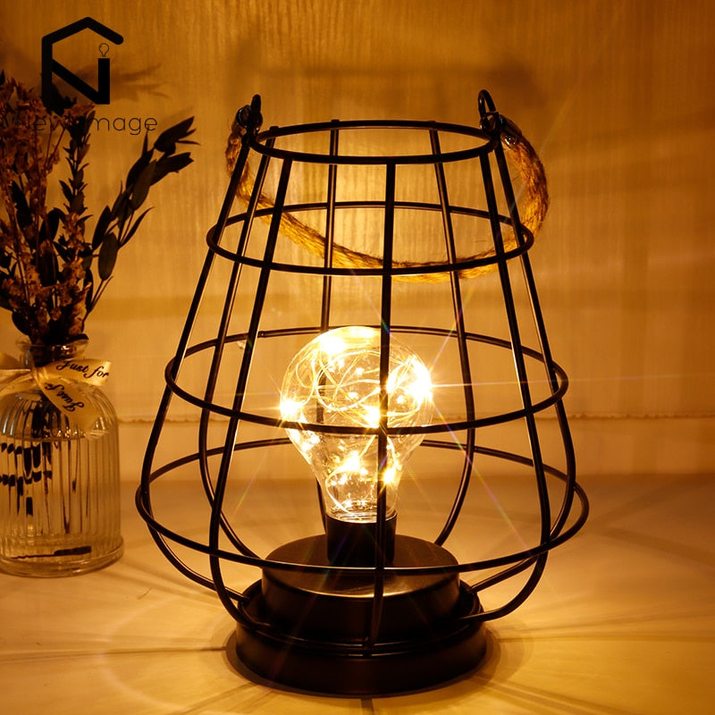 Cage Table Lamp Lantern